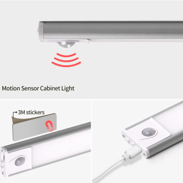 Luz Led 20cm Sensor Movimiento Recargable - Image 2