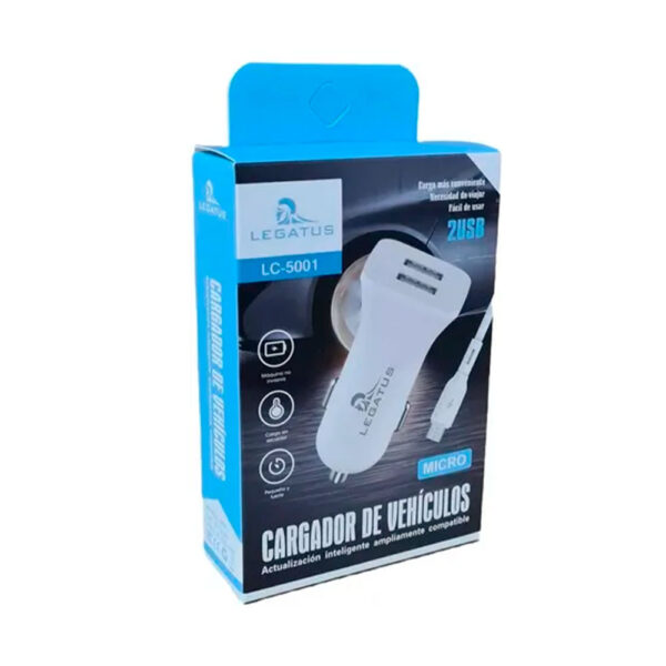 Cargador Auto Legatus Cable Lightning - Image 3