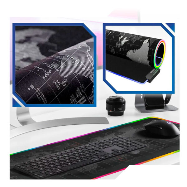 Mouse Pad XL Mapamundi RGB 90x40cm - Image 2